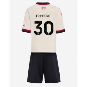 Dětské fotbalový komplet Liverpool Jeremie Frimpong #30 Venkovní košile 2025-26 Krátkým Rukávem